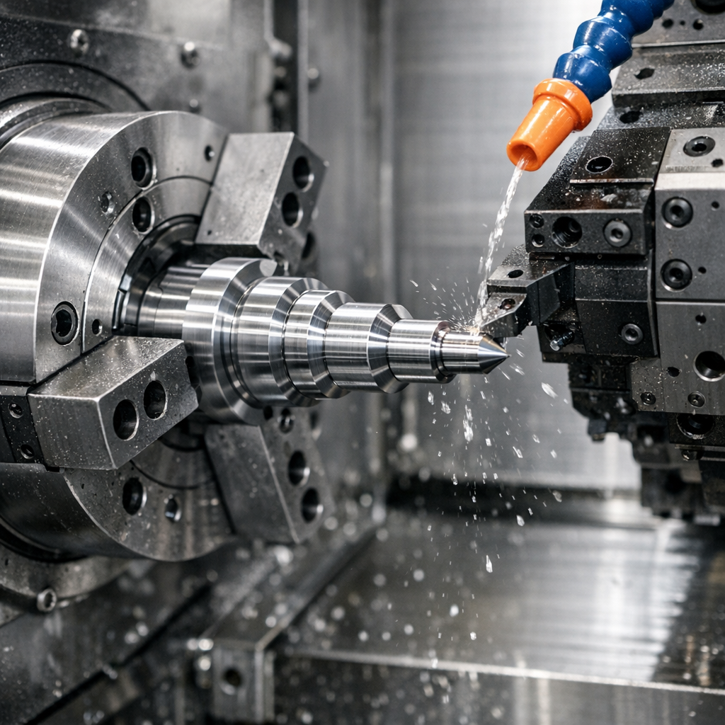 Ark CNC torna tezgahında işlenmiş, yüksek hassasiyetli paslanmaz çelik dairesel metal parça imalatı örneği.